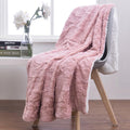 Tache Faux Fur Dusty Muted Pink Throw Blanket (#7)