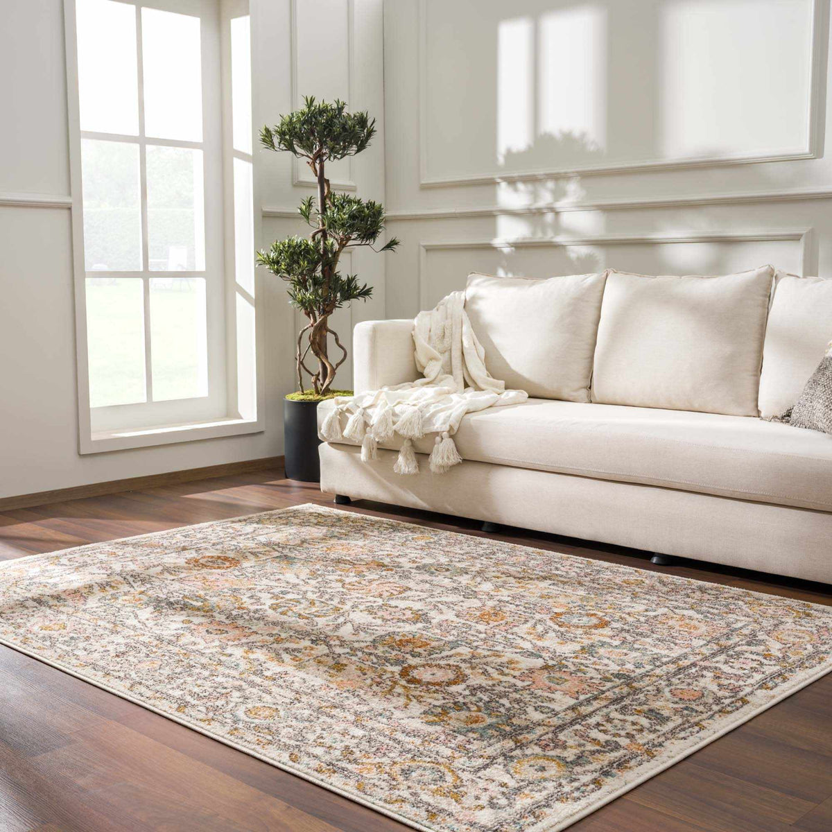 Hearthside Area Rug – Cozy Traditional Style, Warm Earthy Palette