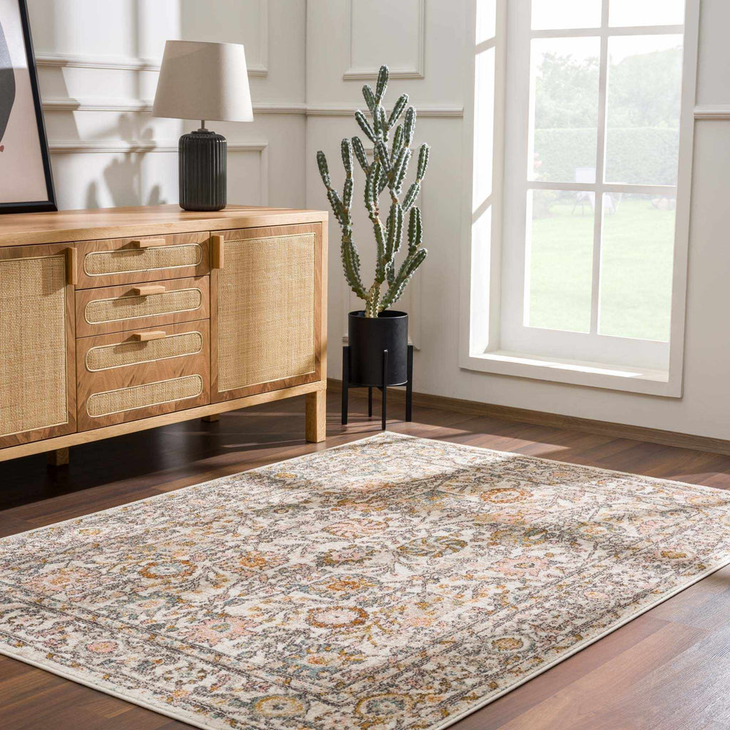 Hearthside Area Rug – Cozy Traditional Style, Warm Earthy Palette