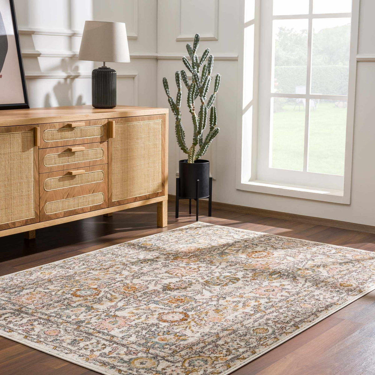 Hearthside Area Rug – Cozy Traditional Style, Warm Earthy Palette