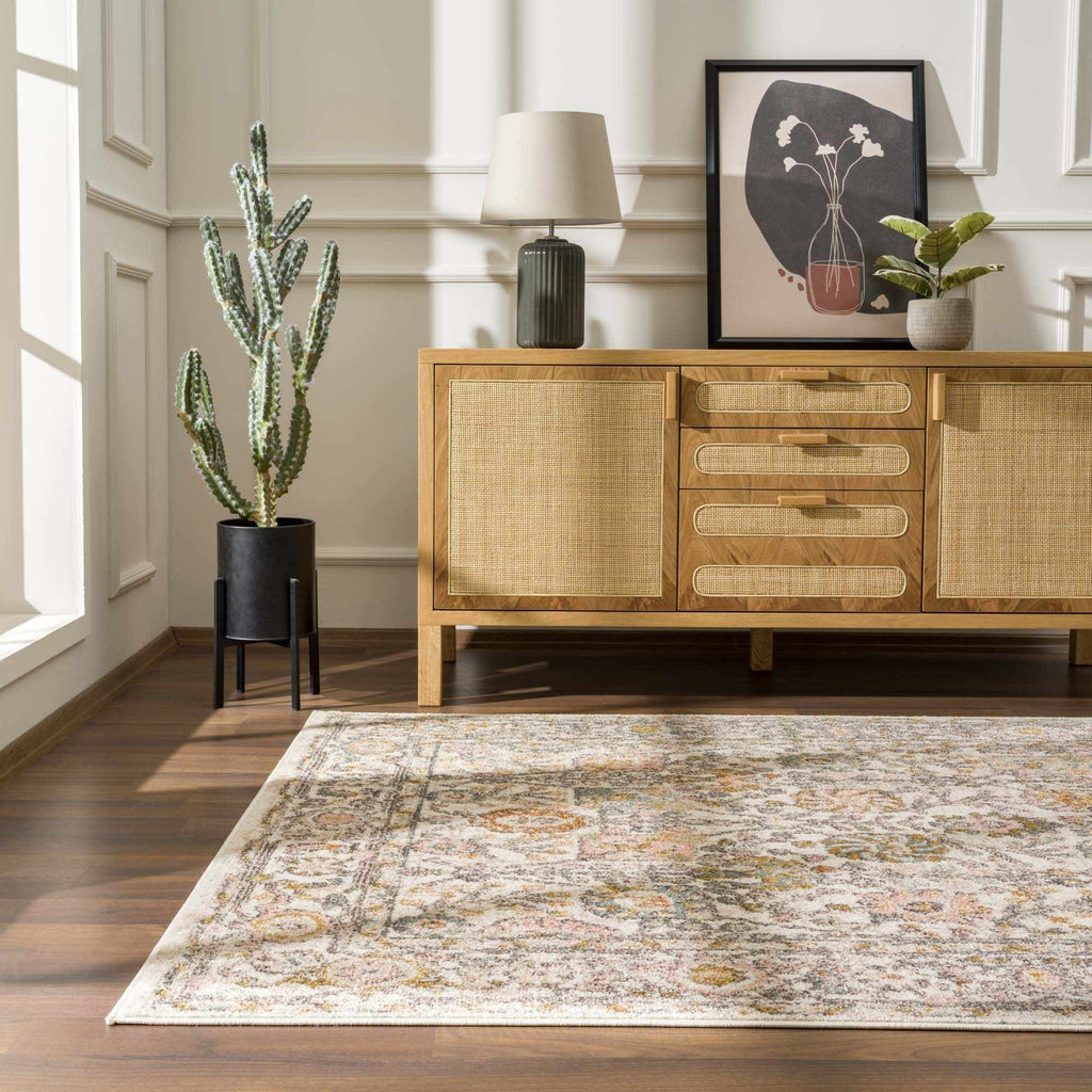 Hearthside Area Rug – Cozy Traditional Style, Warm Earthy Palette