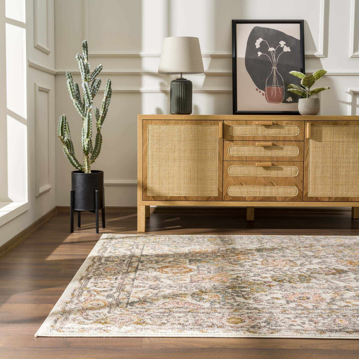 Hearthside Area Rug – Cozy Traditional Style, Warm Earthy Palette