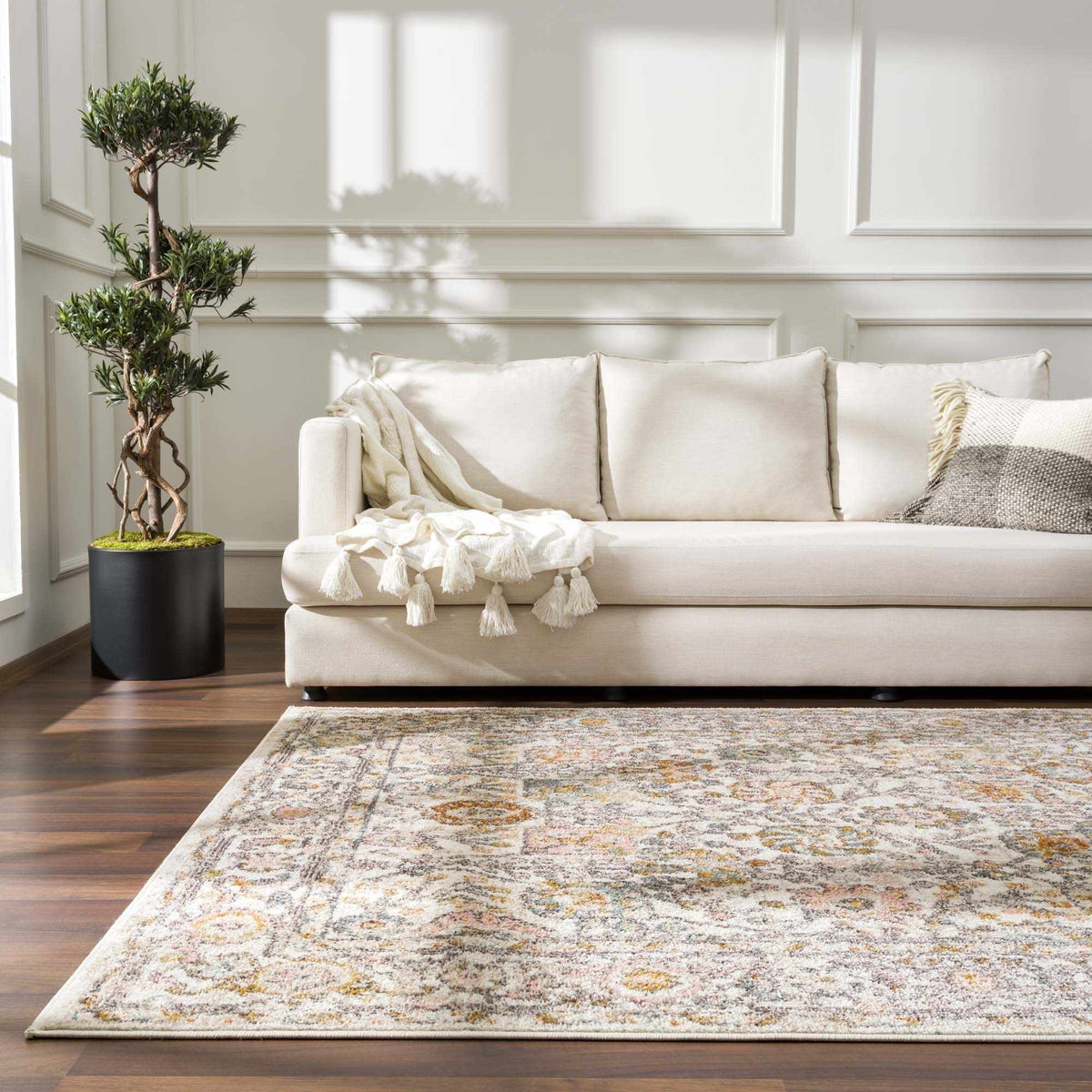 Hearthside Area Rug – Cozy Traditional Style, Warm Earthy Palette
