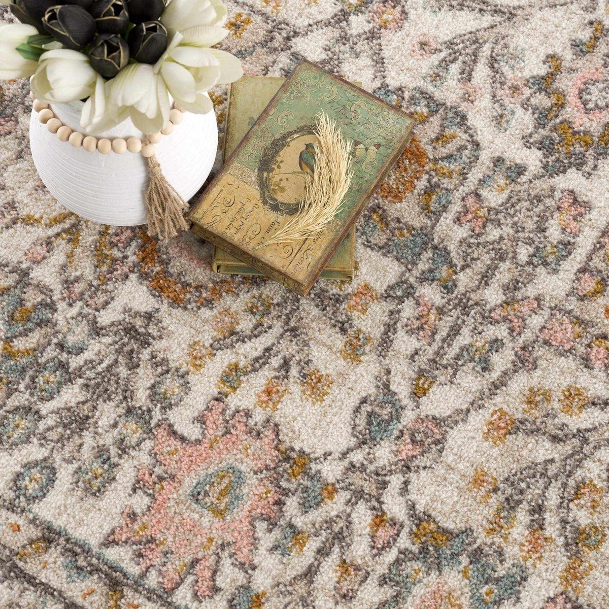 Hearthside Area Rug – Cozy Traditional Style, Warm Earthy Palette