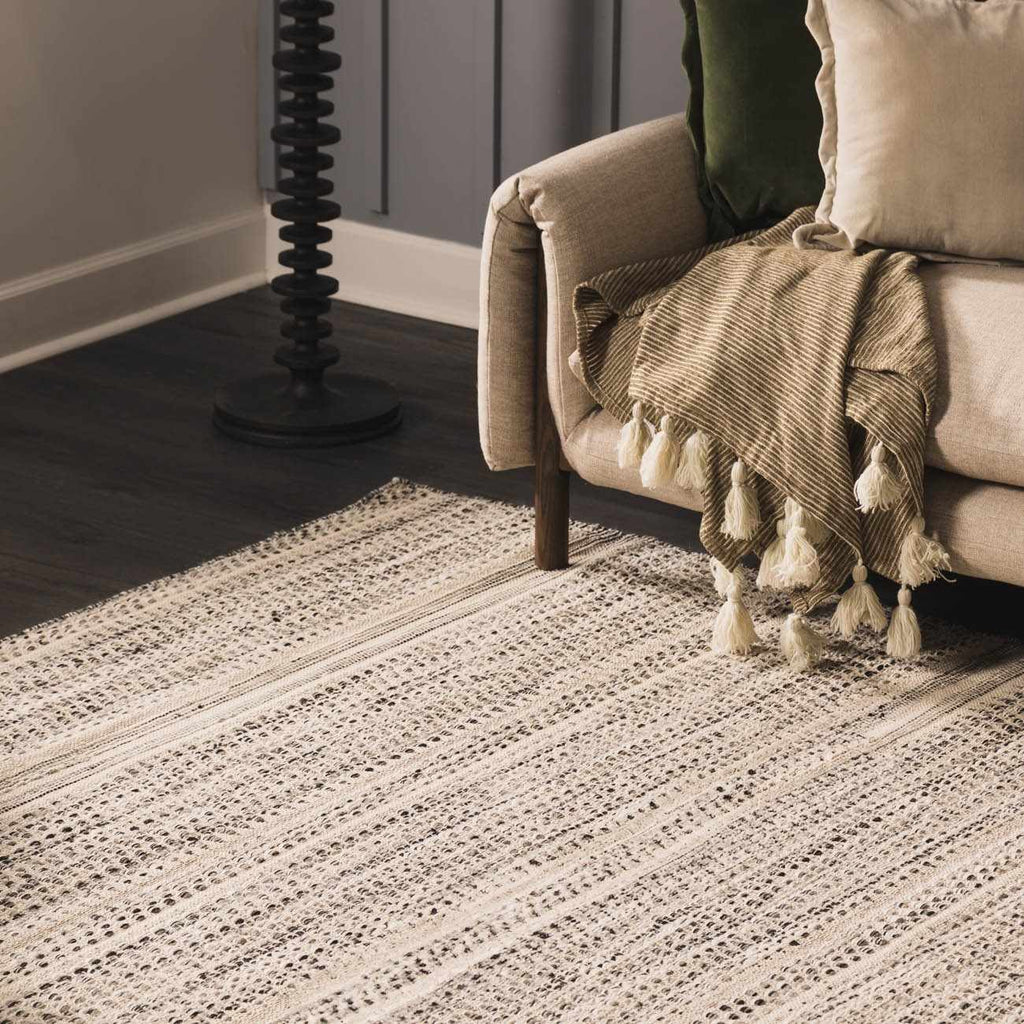 Arabi Hand-Woven Wool Rug – Bohemian Neutral, Timeless Style