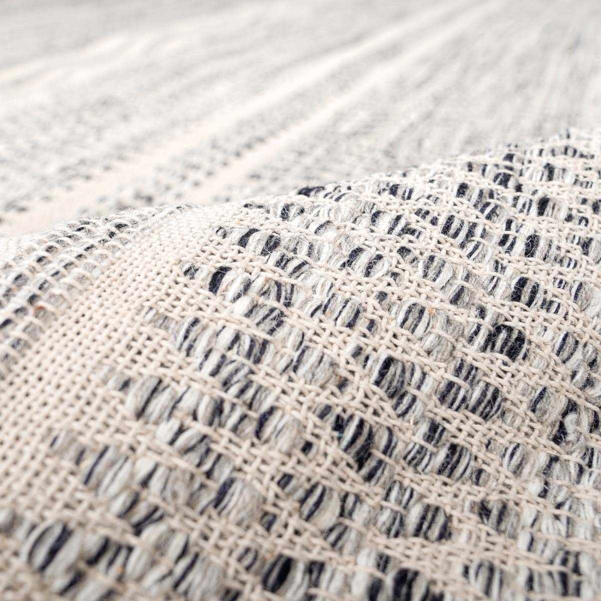 Arabi Hand-Woven Wool Rug – Bohemian Neutral, Timeless Style