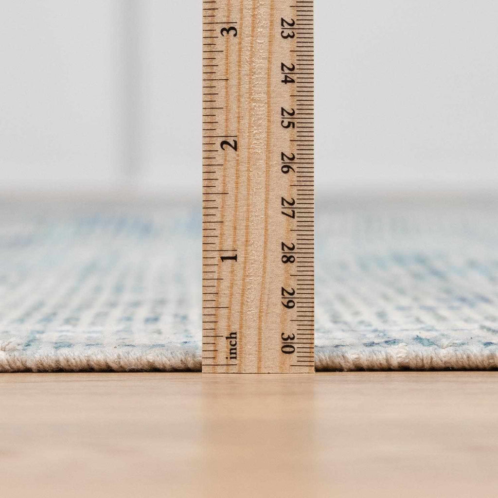 Coastal Calm Cotton Area Rug – Hand-Woven in Sage & Aqua