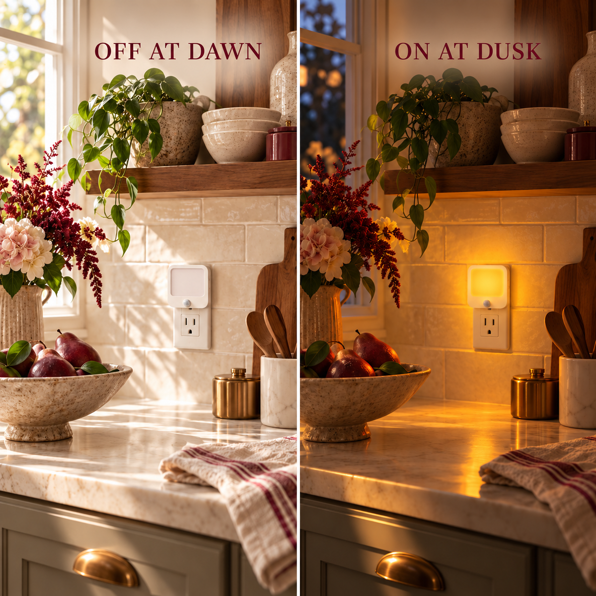 Sleep-Safe Amber Nightlight | Warm Glow, Motion Sensing