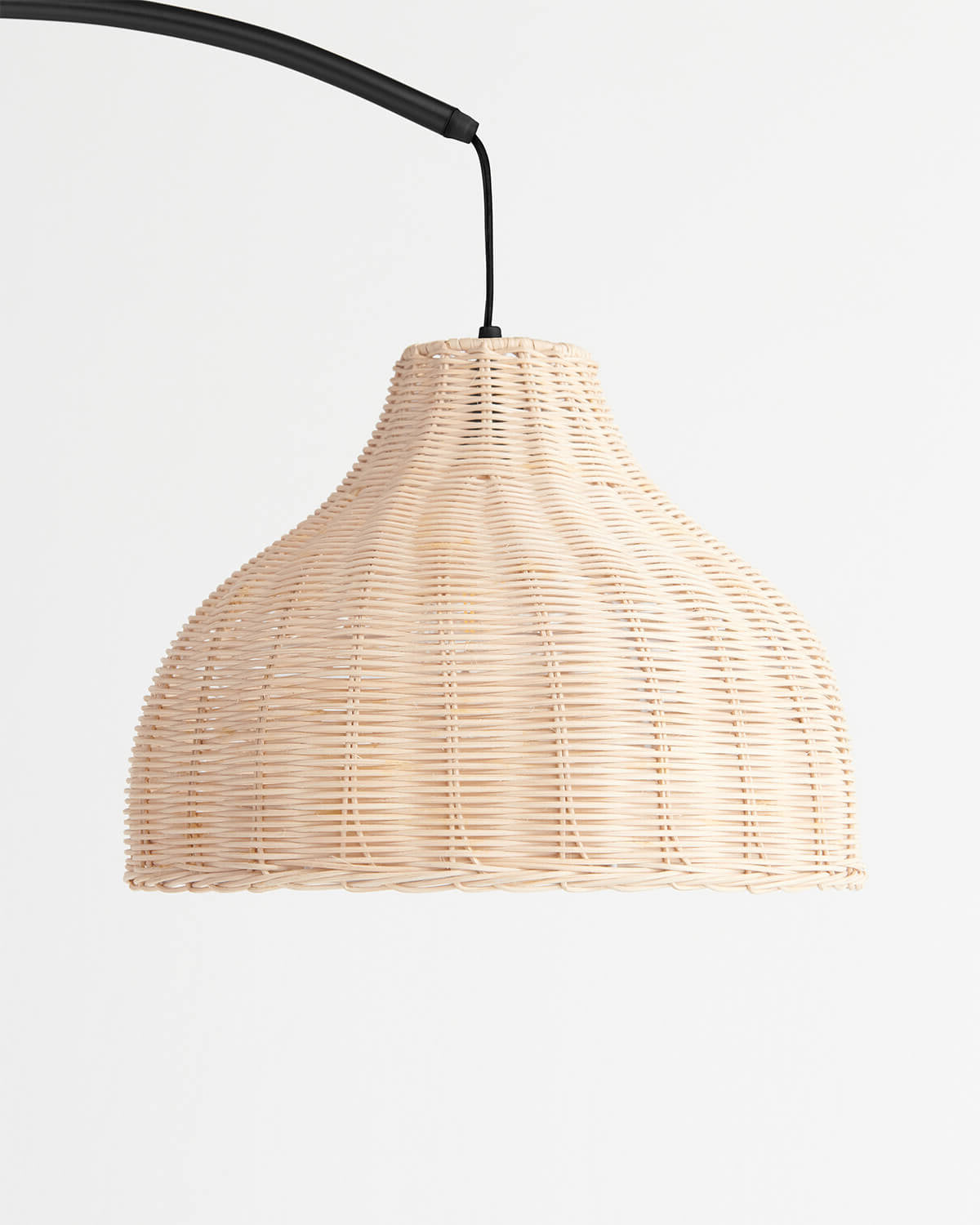 Lark Wicker Arc Floor Lamp | Warm Ambient Glow