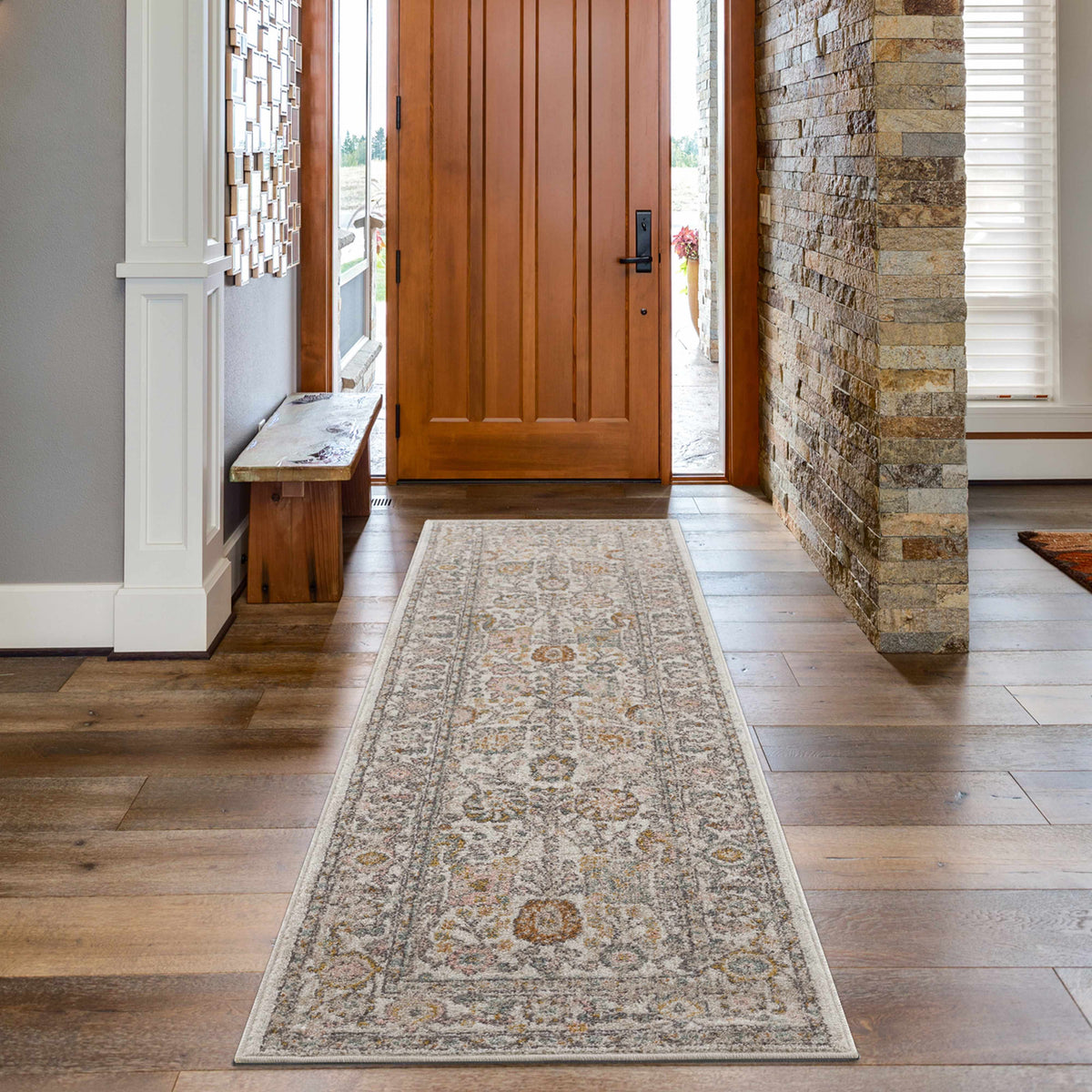 Hearthside Area Rug – Cozy Traditional Style, Warm Earthy Palette