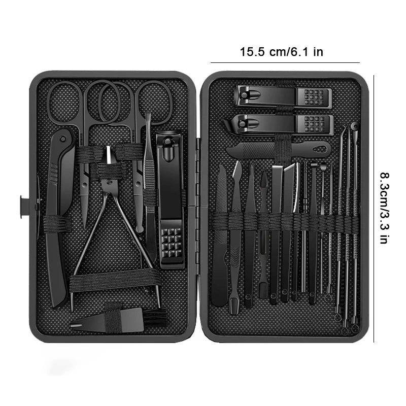 Manicure Cutters Nail Clipper Set Household Stainless Steel Ear Spoon Pedicure Scissors Tool For Beauty