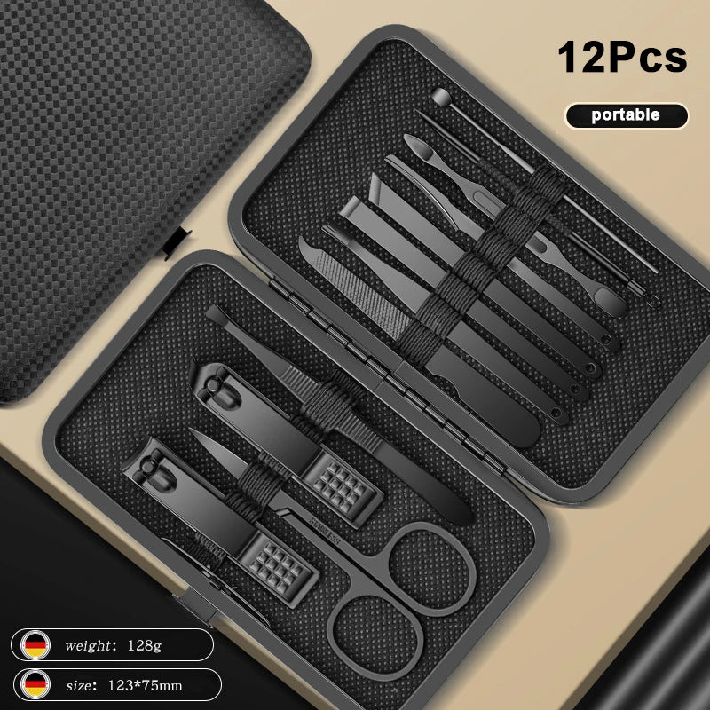 Manicure Cutters Nail Clipper Set Household Stainless Steel Ear Spoon Pedicure Scissors Tool For Beauty