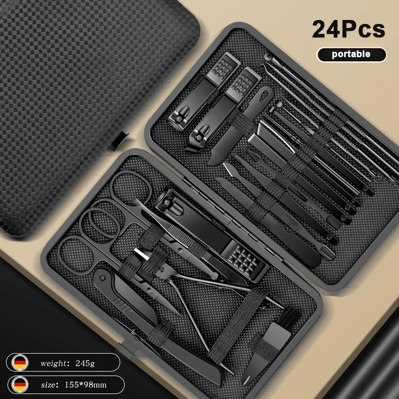 Manicure Cutters Nail Clipper Set Household Stainless Steel Ear Spoon Pedicure Scissors Tool For Beauty