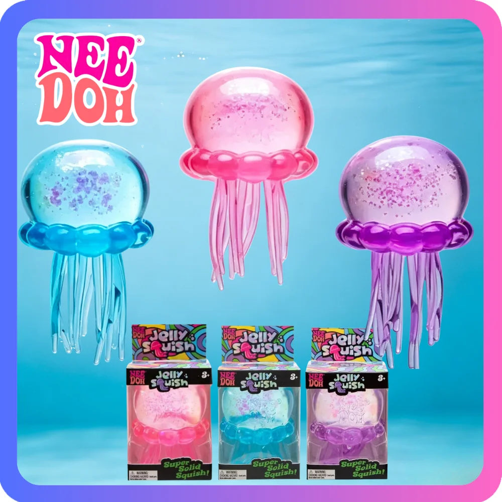 Hot Selling Schylling NeeDoh Fuzz Ball Jellyfish Squishy Blind Box Soft Squeeze Toy Stress Anxiety Relief Stress  Sensory Gift