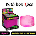 Needoh Nice Cube Sensory Stress Reliever Fidget Tool for Anxiety & Focus Desk Sensory Cube for Adults & Kids