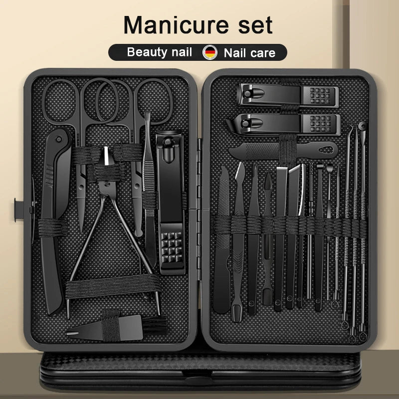Manicure Cutters Nail Clipper Set Household Stainless Steel Ear Spoon Pedicure Scissors Tool For Beauty