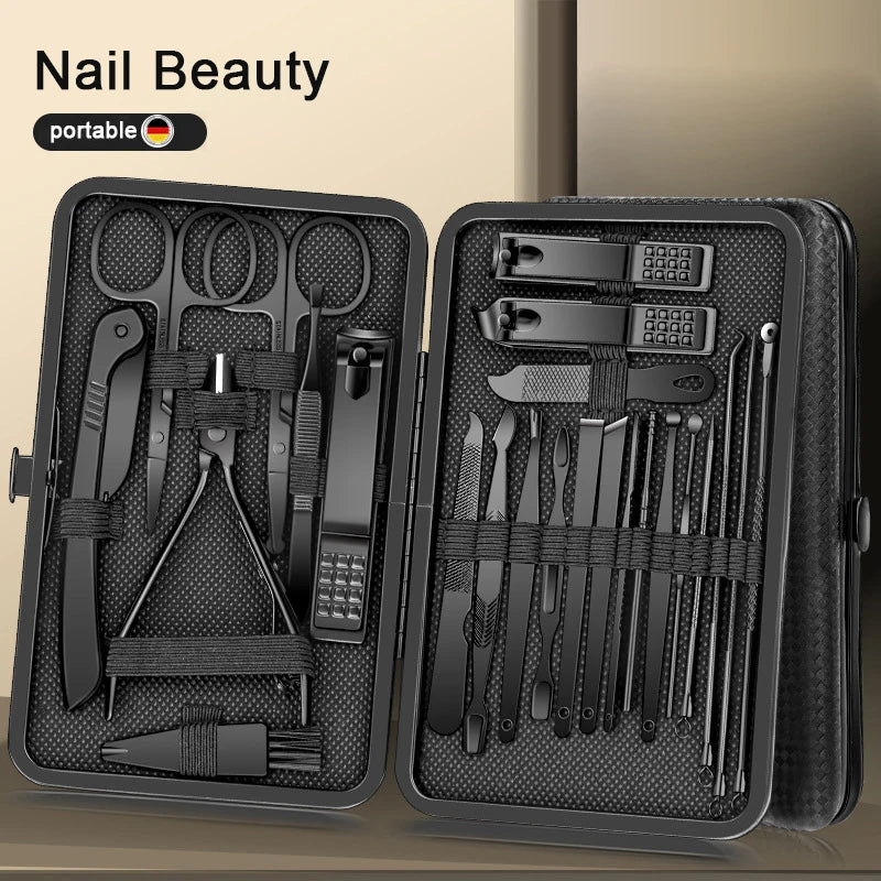 Manicure Cutters Nail Clipper Set Household Stainless Steel Ear Spoon Pedicure Scissors Tool For Beauty