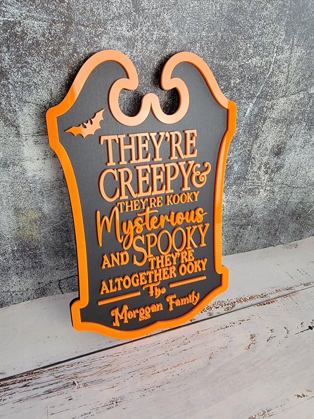 Custom Last Name Halloween Sign