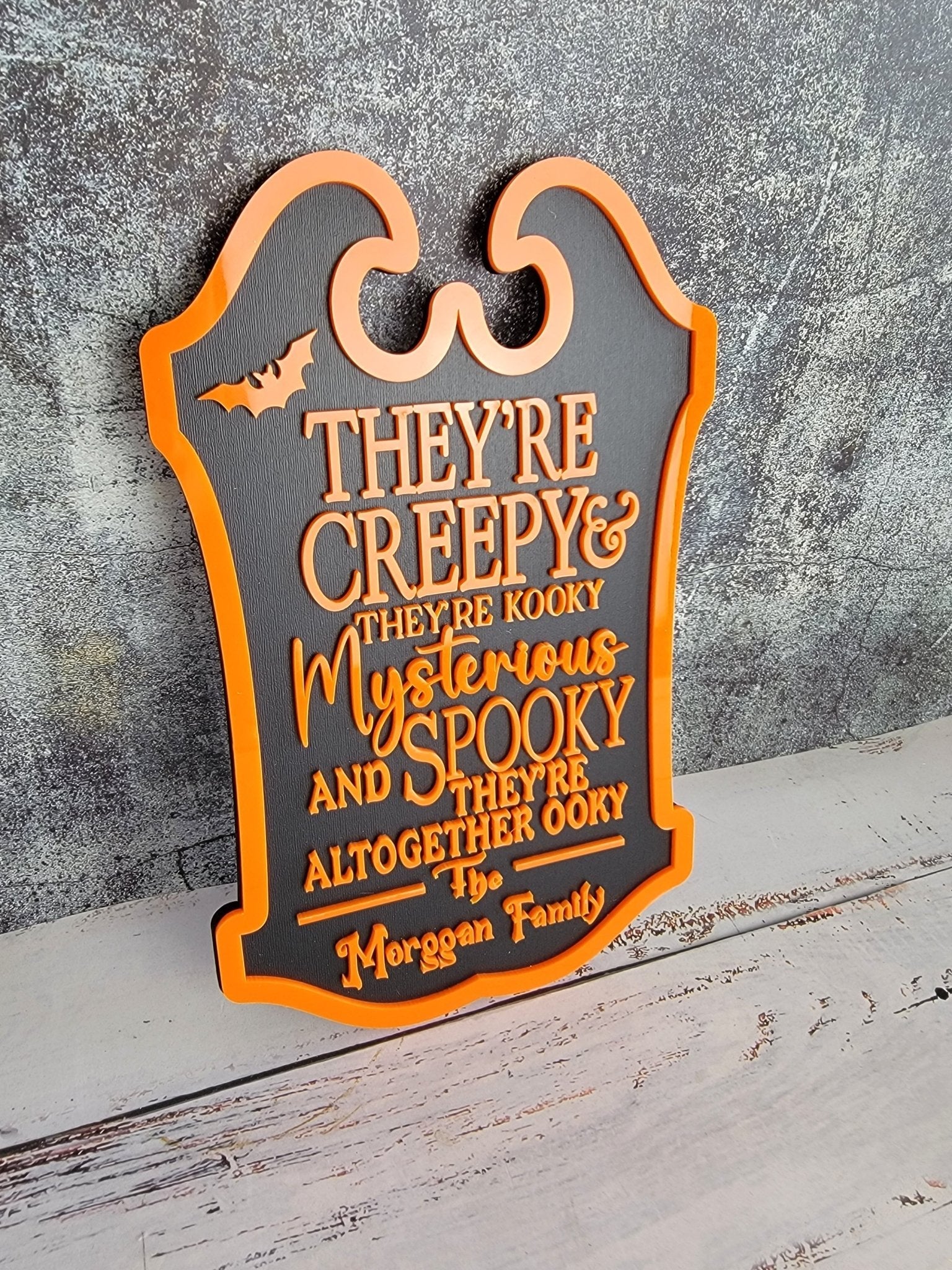Custom Last Name Halloween Sign