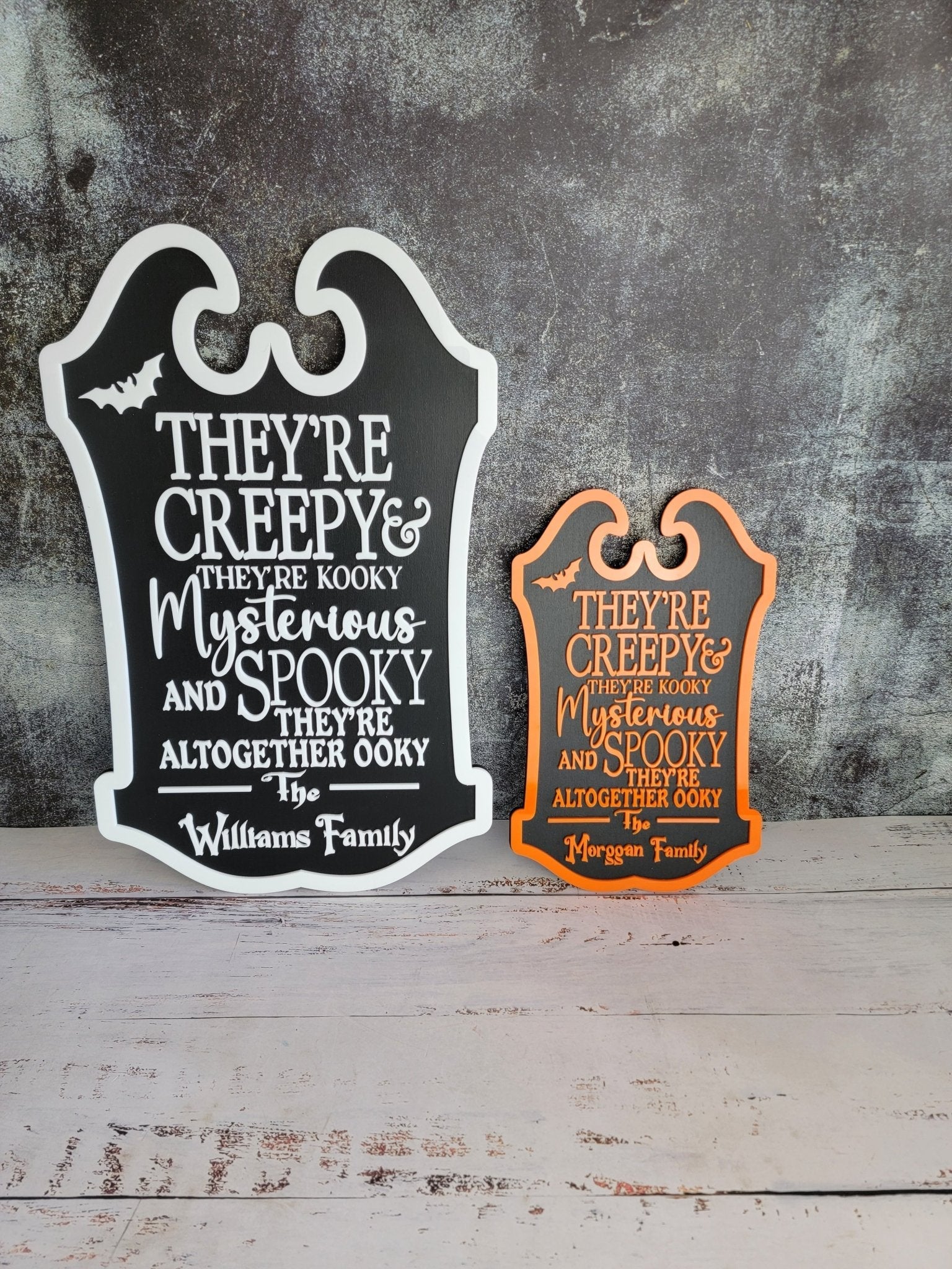 Custom Last Name Halloween Sign