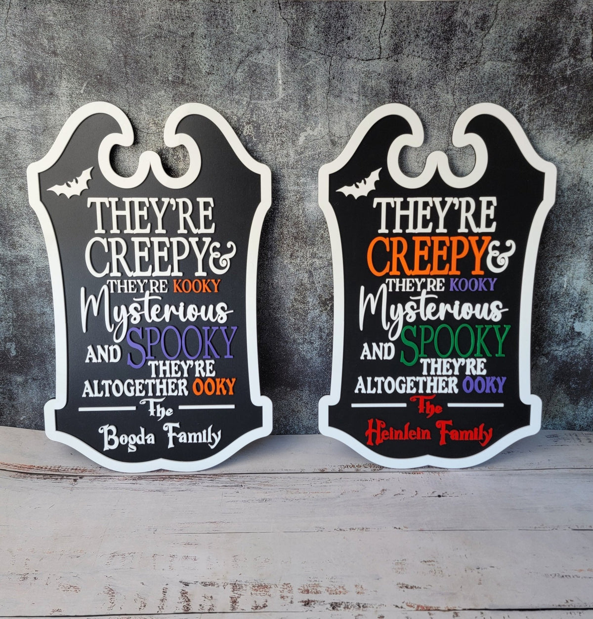 Custom Last Name Halloween Sign