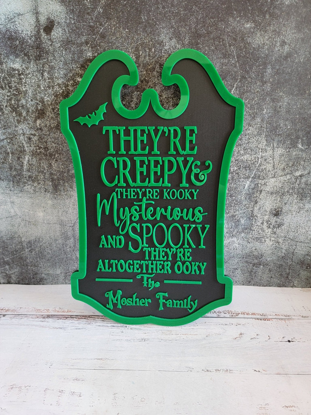 Custom Last Name Halloween Sign