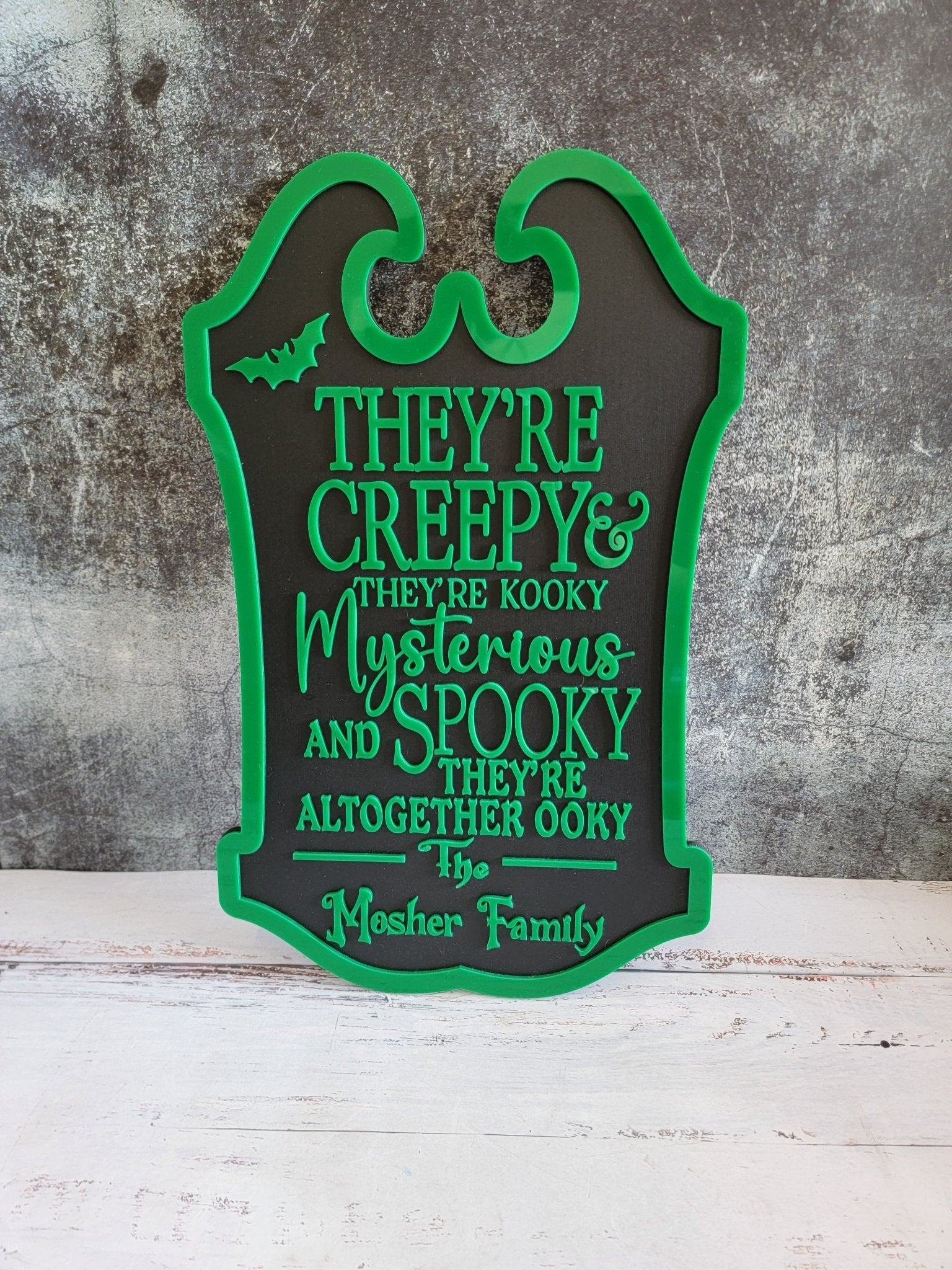 Custom Last Name Halloween Sign