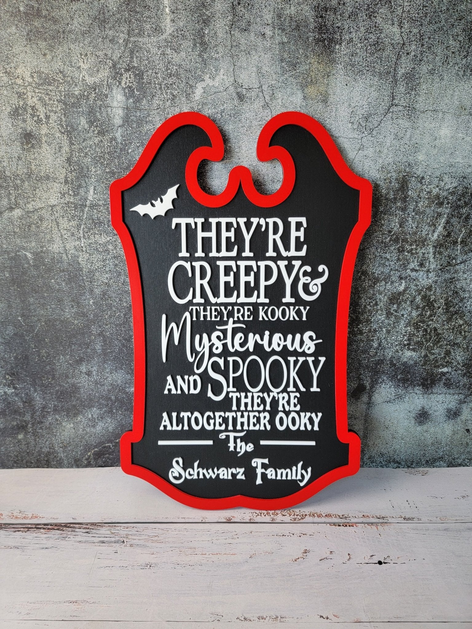 Custom Last Name Halloween Sign