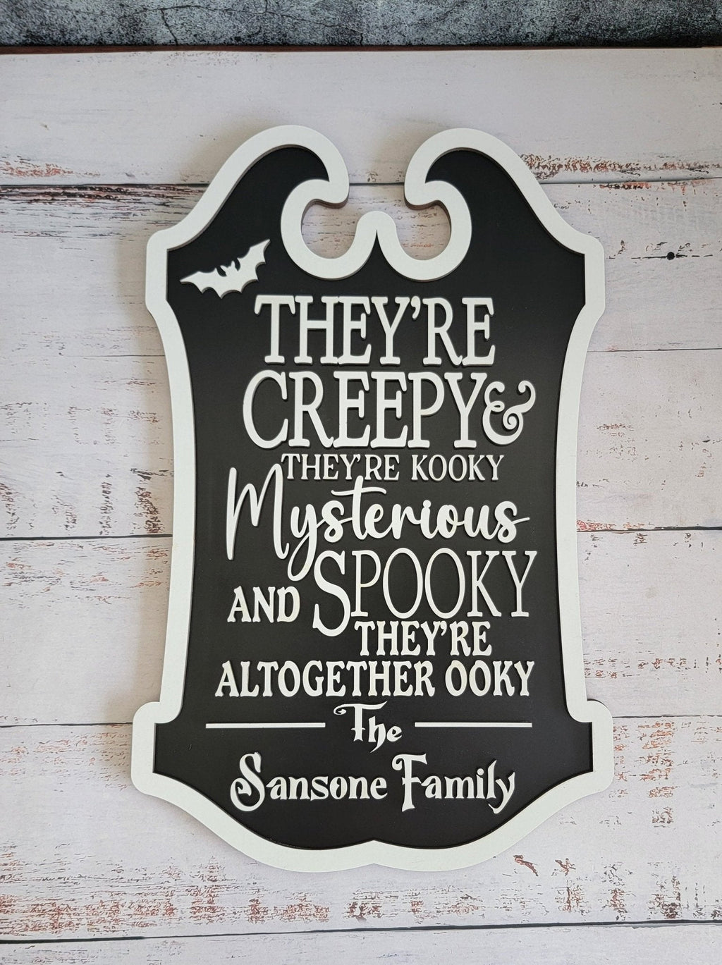 Custom Last Name Halloween Sign