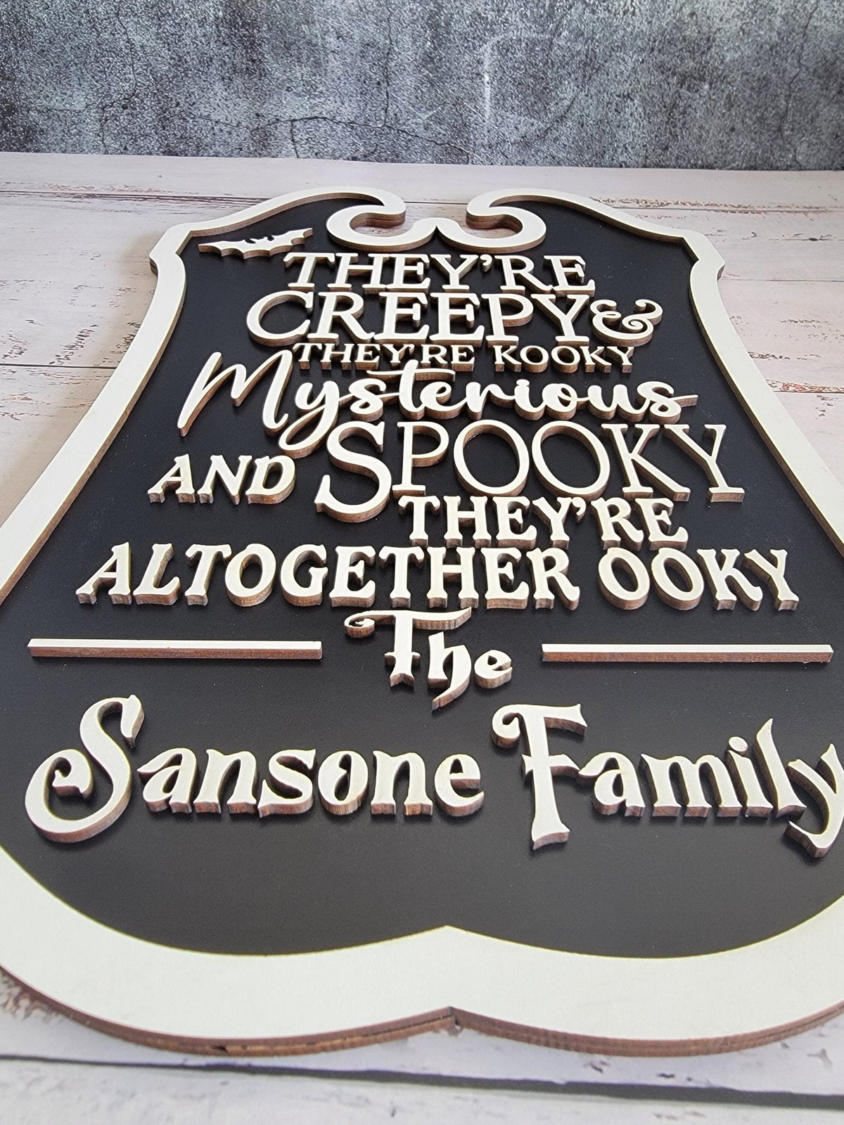 Custom Last Name Halloween Sign