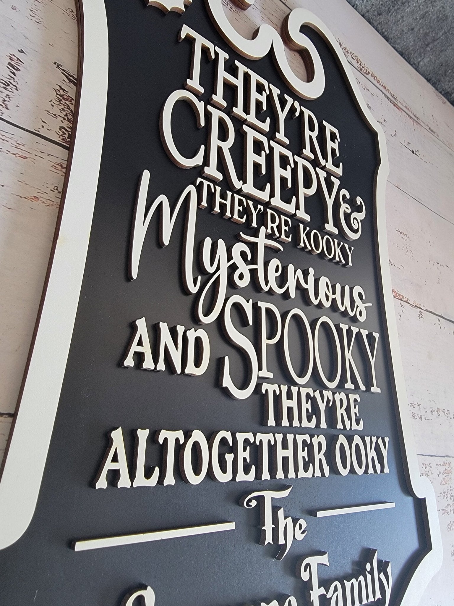 Custom Last Name Halloween Sign