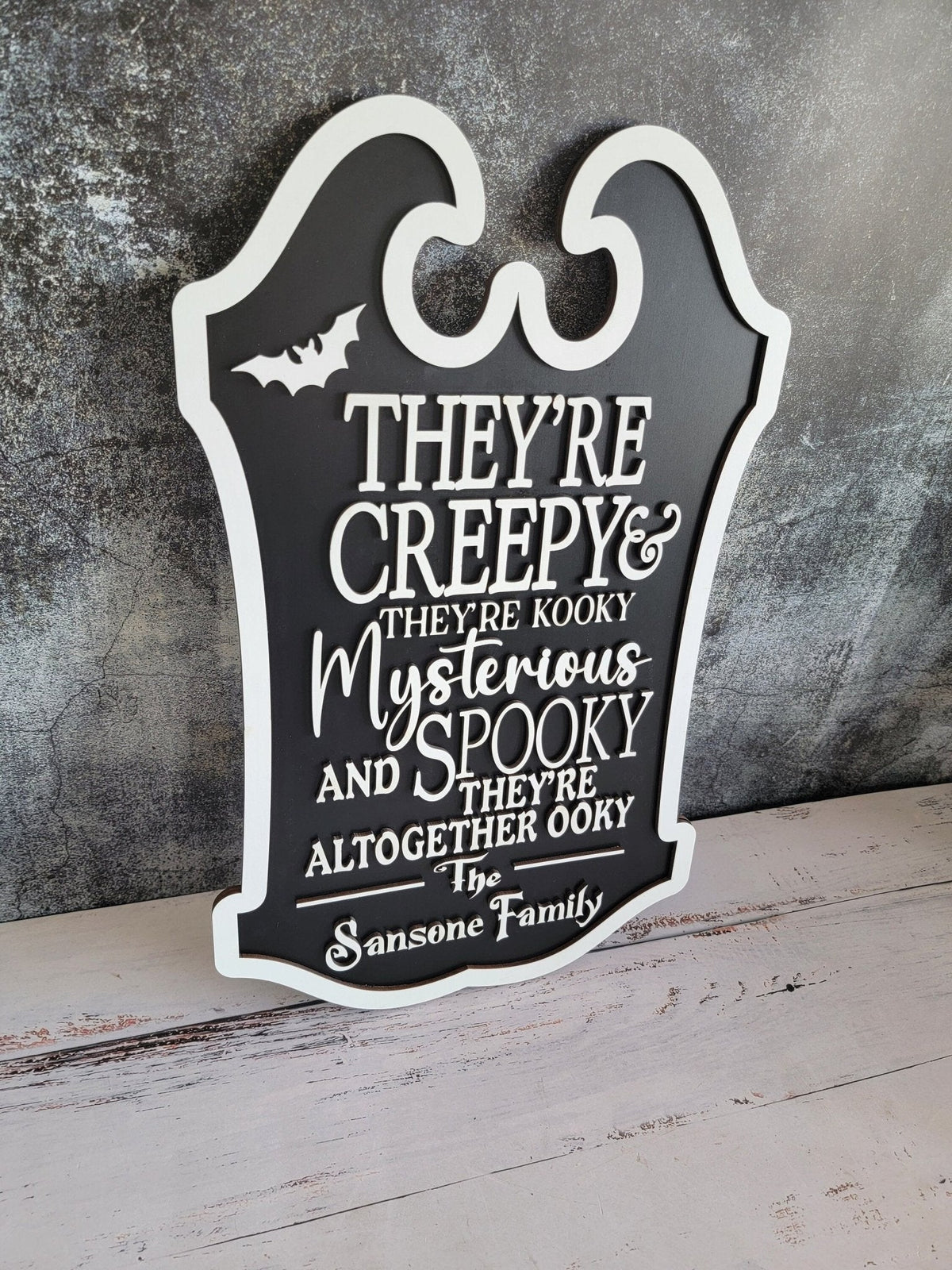 Custom Last Name Halloween Sign