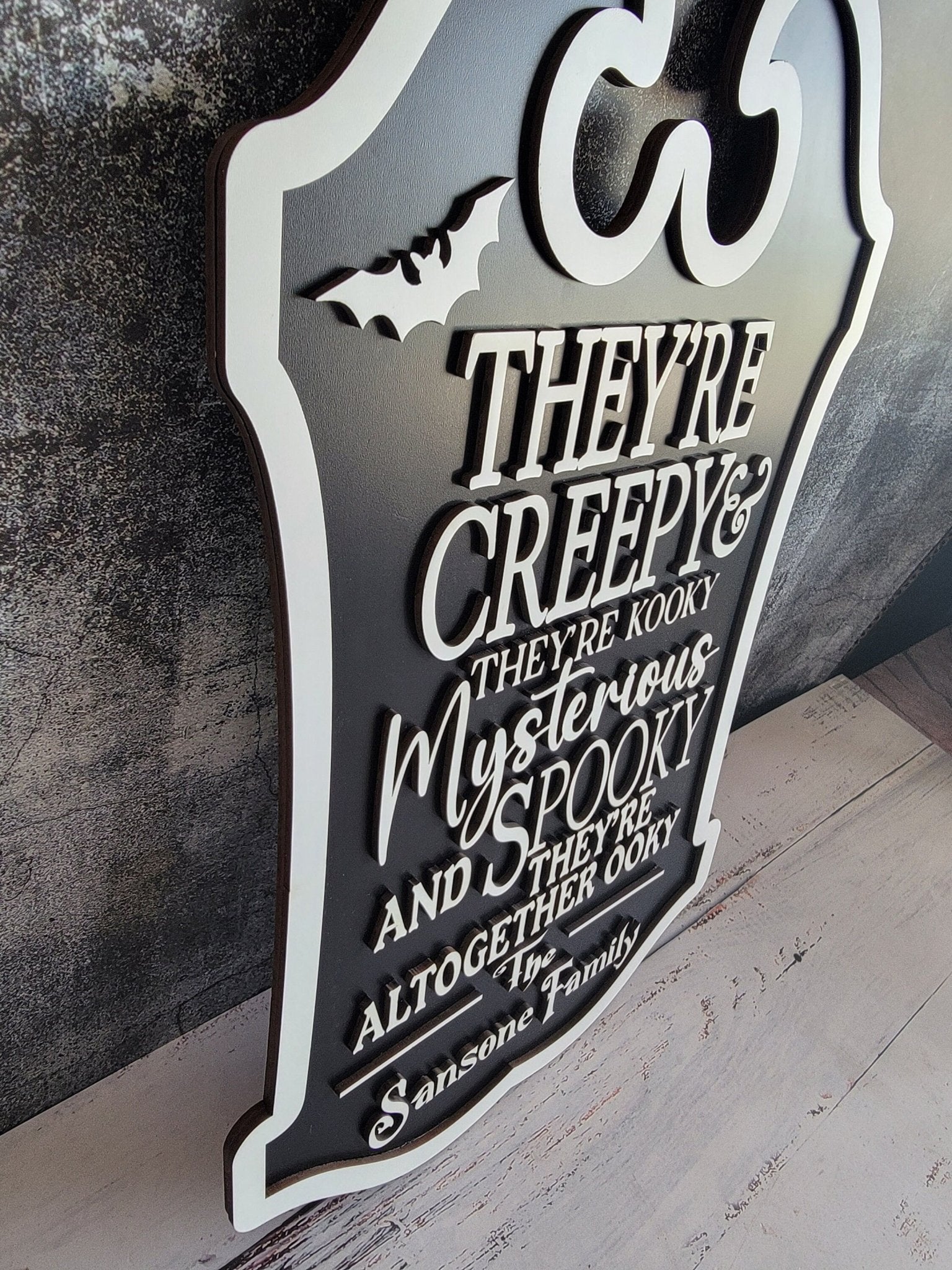 Custom Last Name Halloween Sign