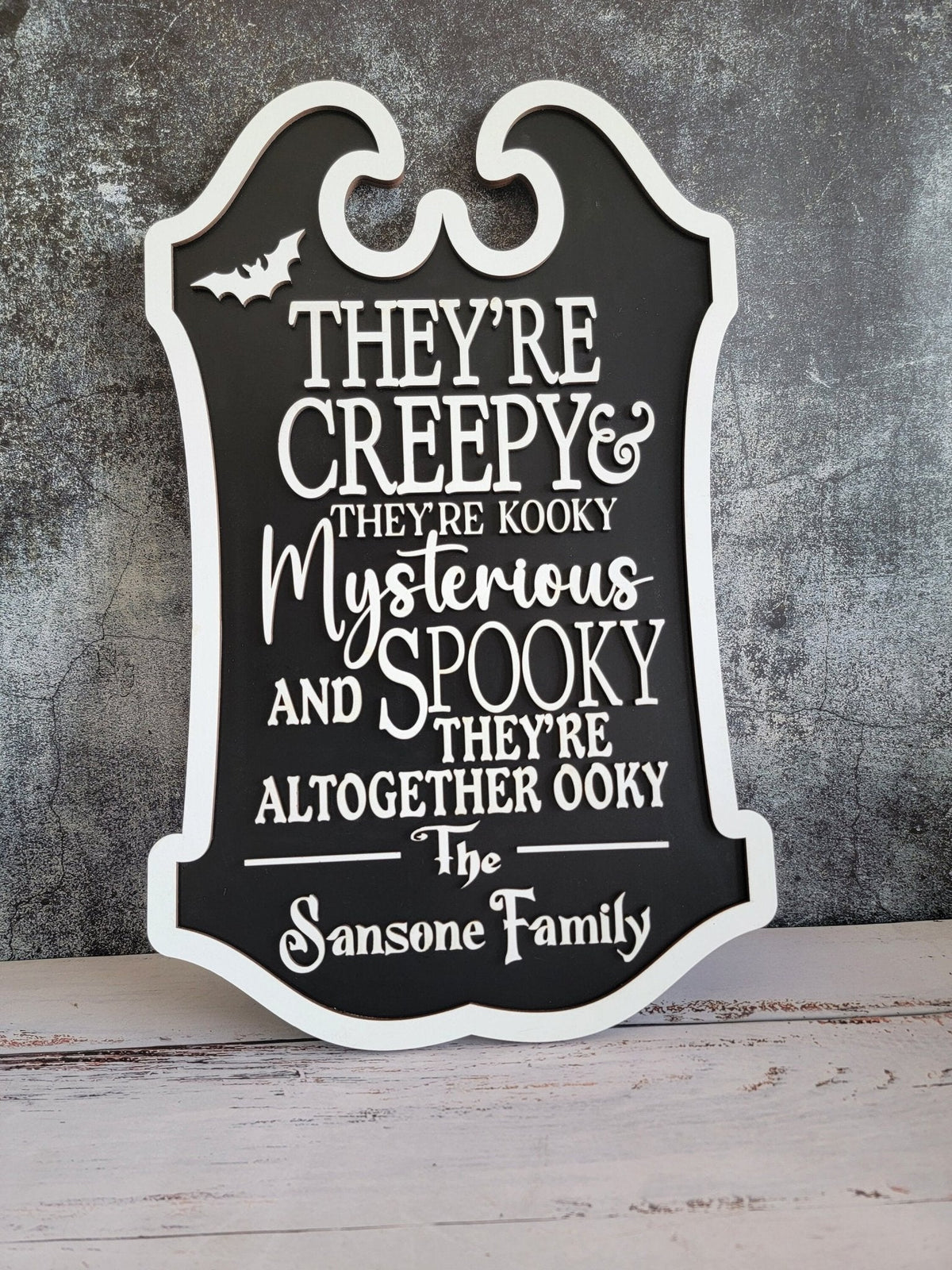 Custom Last Name Halloween Sign