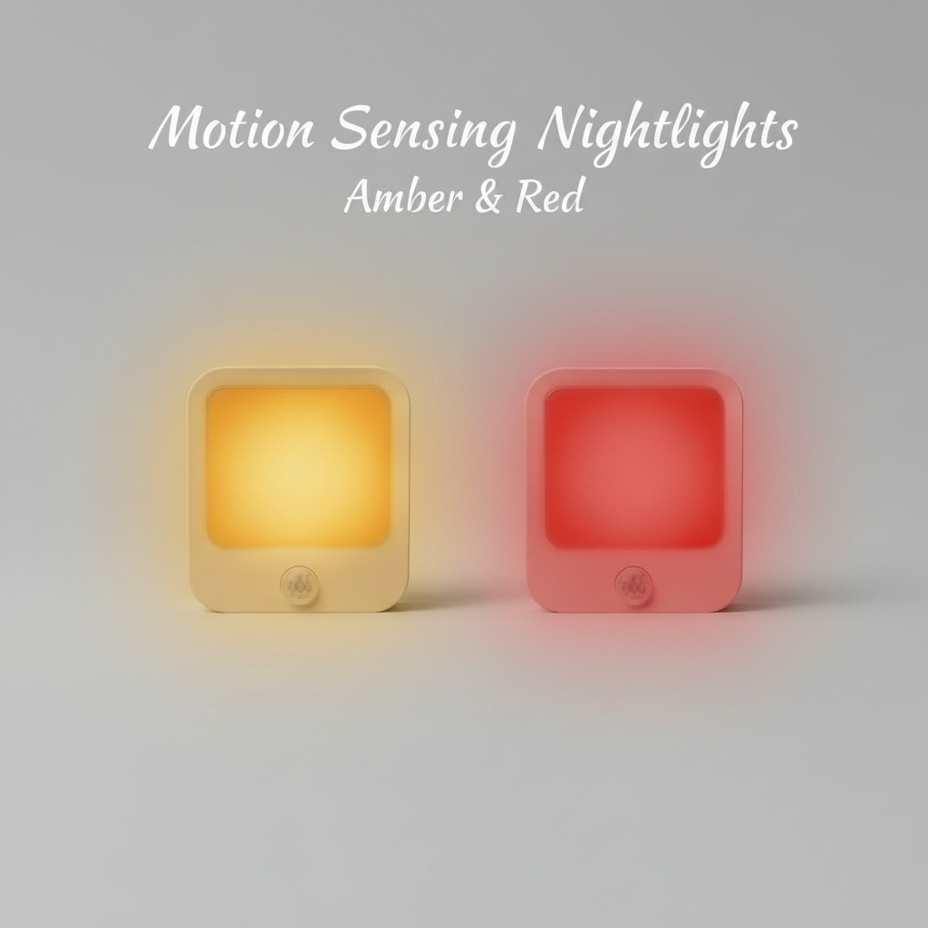 Sleep-Safe Amber Nightlight | Warm Glow, Motion Sensing